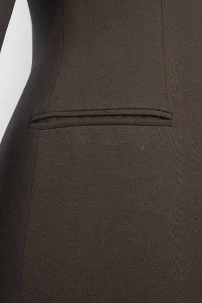 Claude Montana double jacket in brown wool blend