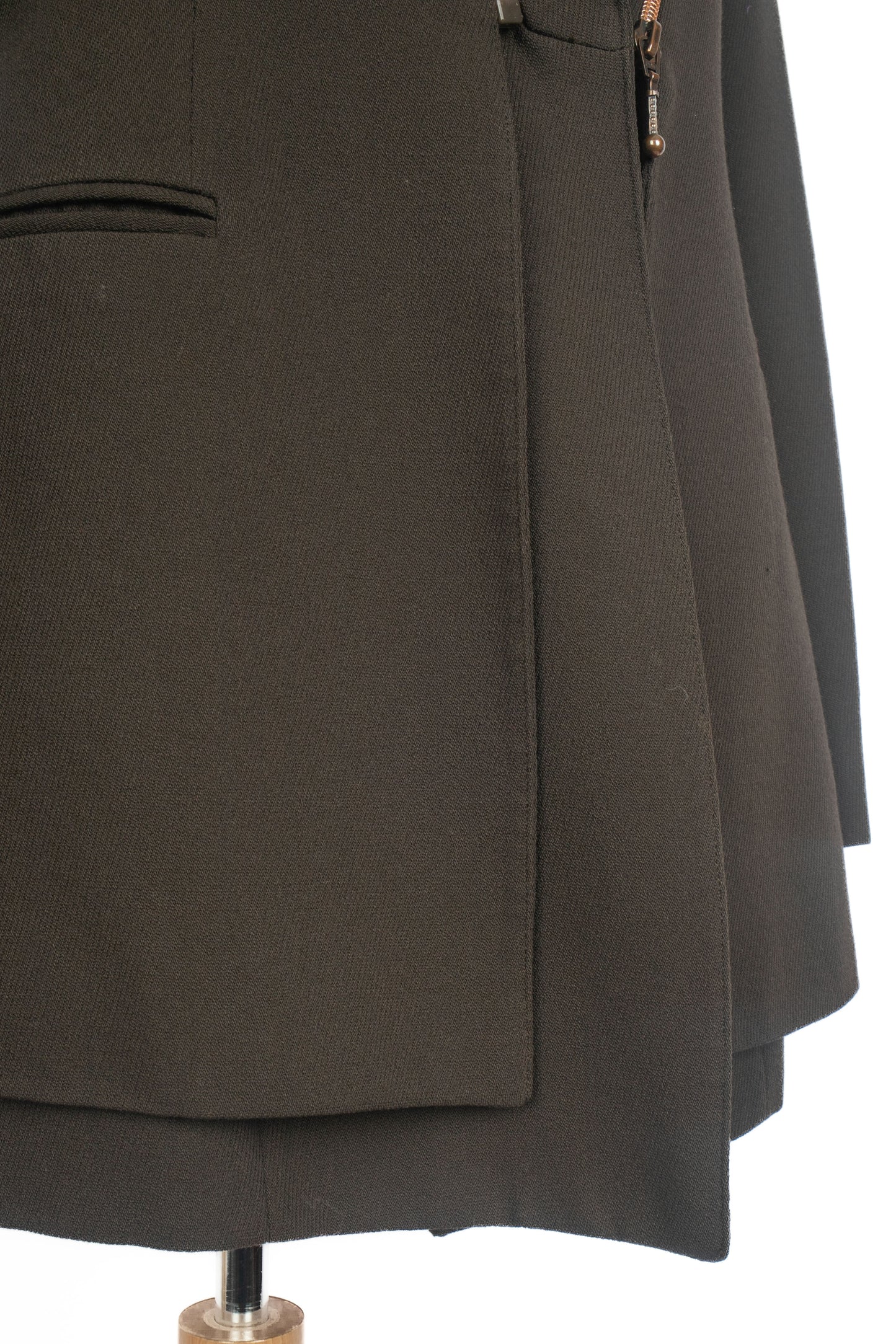 Claude Montana double jacket in brown wool blend