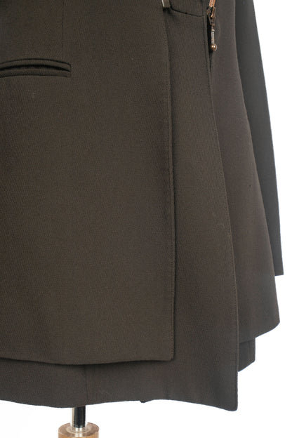 Claude Montana double jacket in brown wool blend