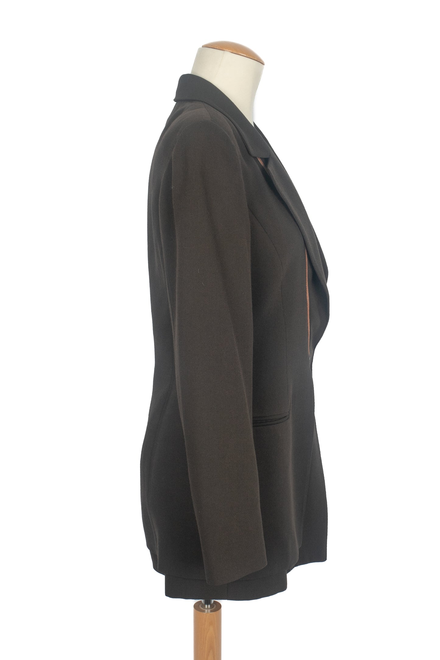 Claude Montana double jacket in brown wool blend