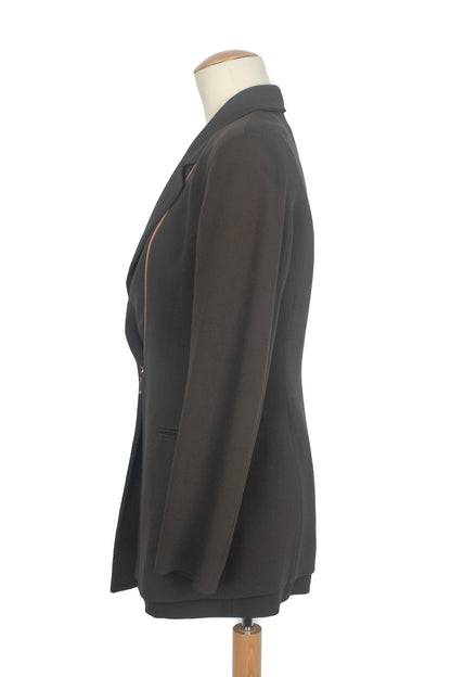 Claude Montana double jacket in brown wool blend