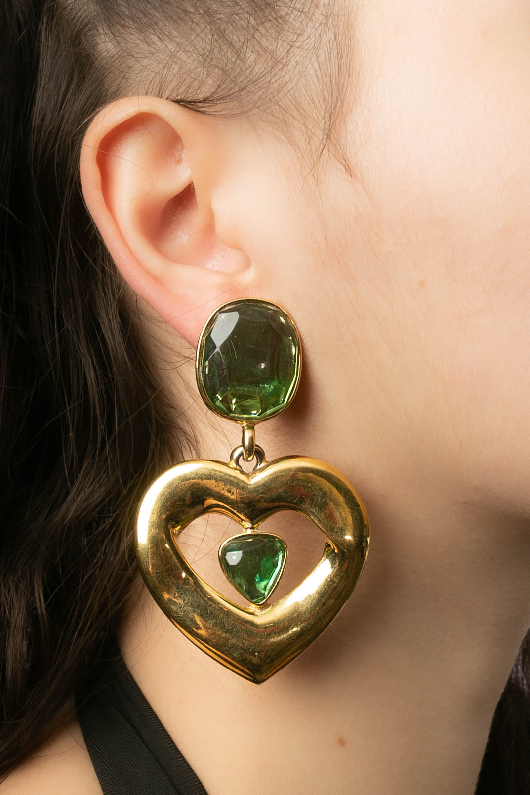 Yves Saint Laurent heart earrings