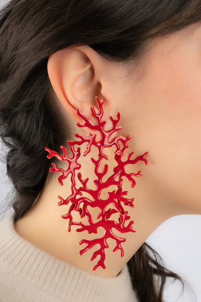 Boucles d'oreilles rouge