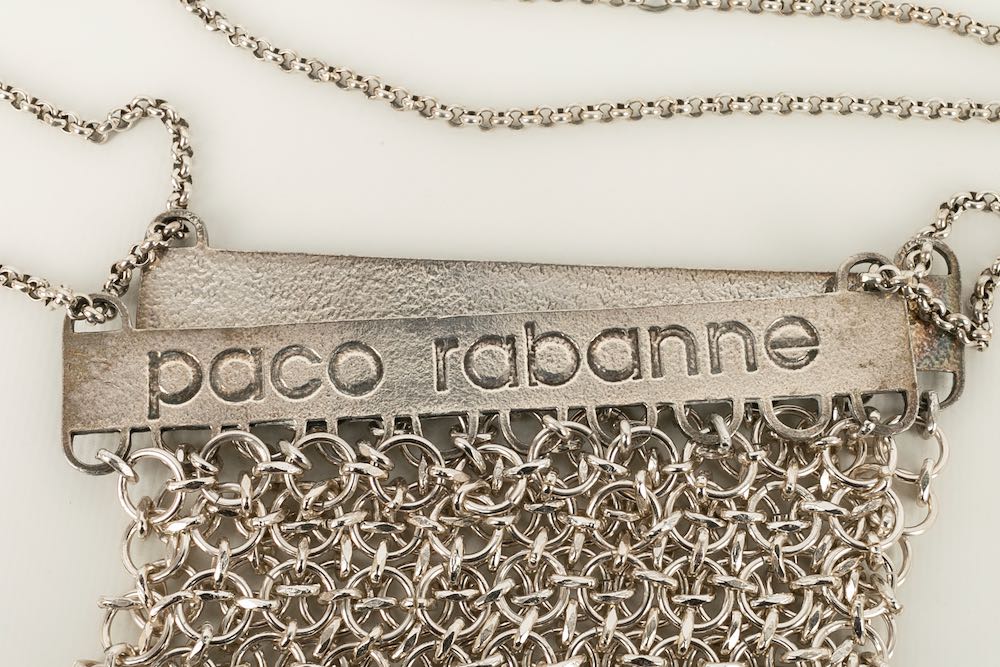 Sac en métal argenté Paco Rabanne