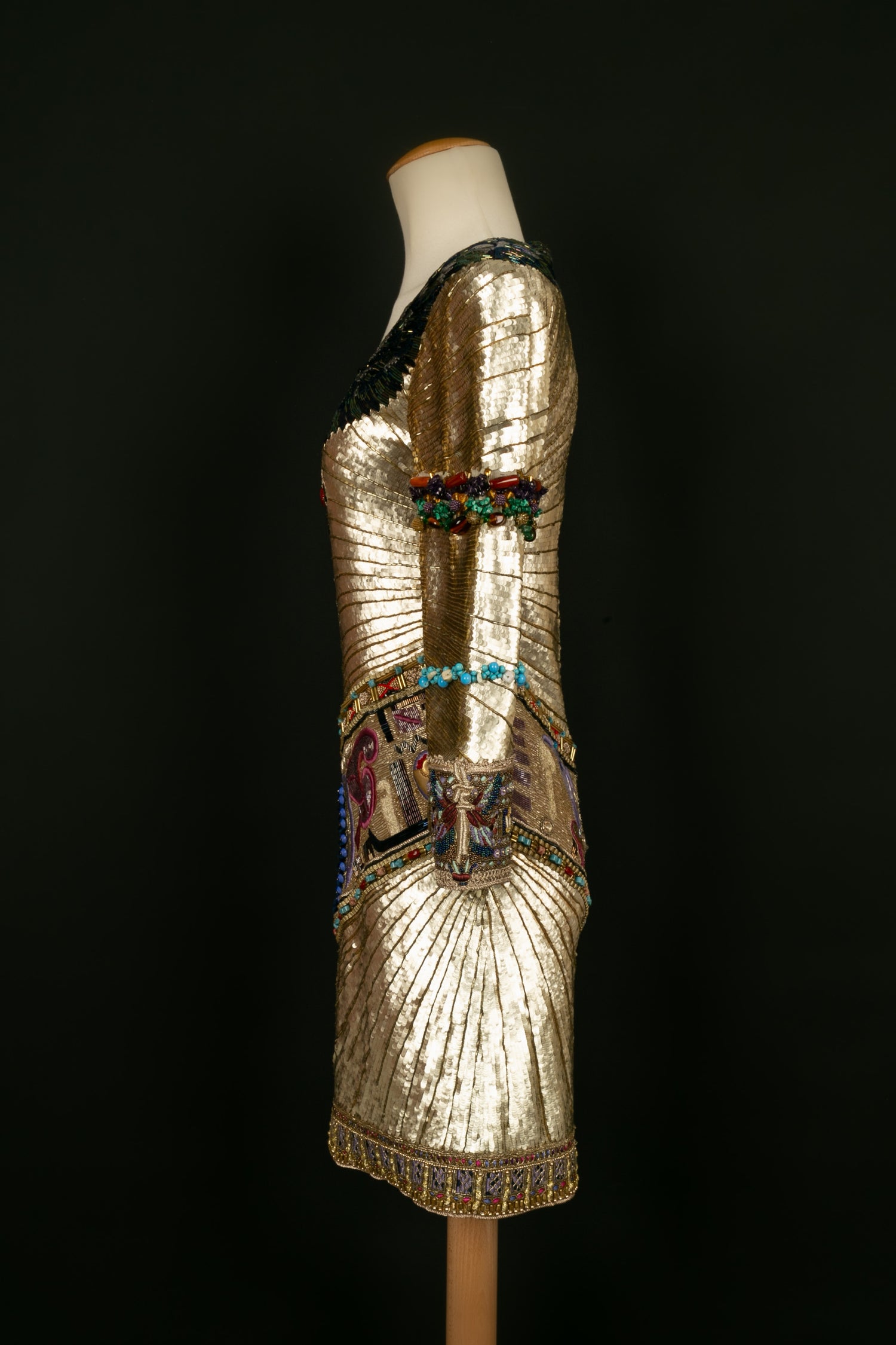 Robe dorée Louis Féraud Haute Couture