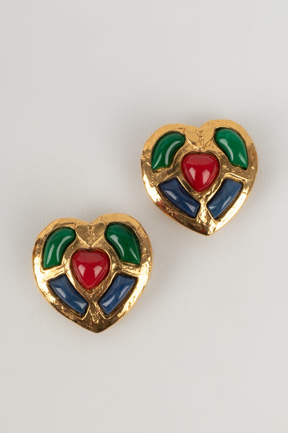 Boucles d'oreilles coeur Yves Saint Laurent