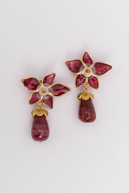 Boucles d'oreilles en pâte de verre Augustine