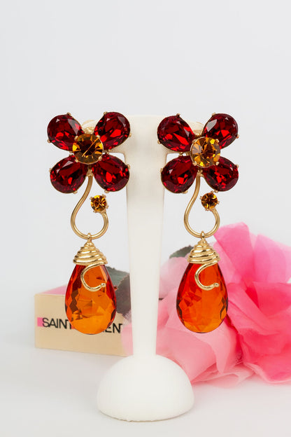 Boucles d'oreilles fleur Yves Saint Laurent