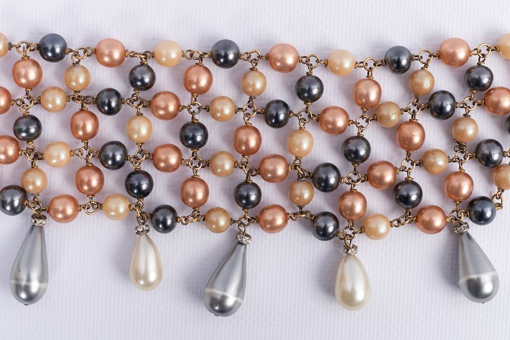 Collier de perles multicolores Chanel