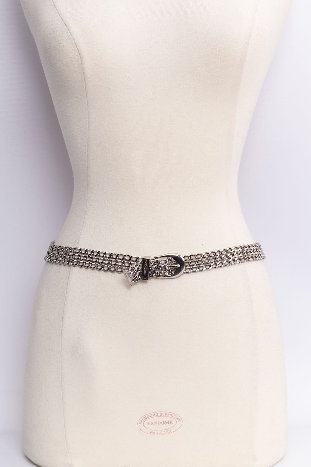 Chanel silver sale belt