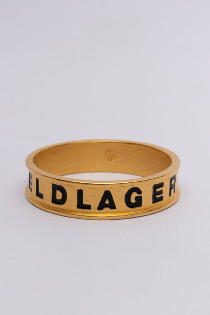 Paire de bracelets dorés Karl Lagerfeld