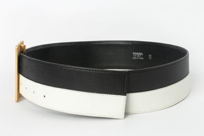 Ceinture en cuir bicolore Chanel