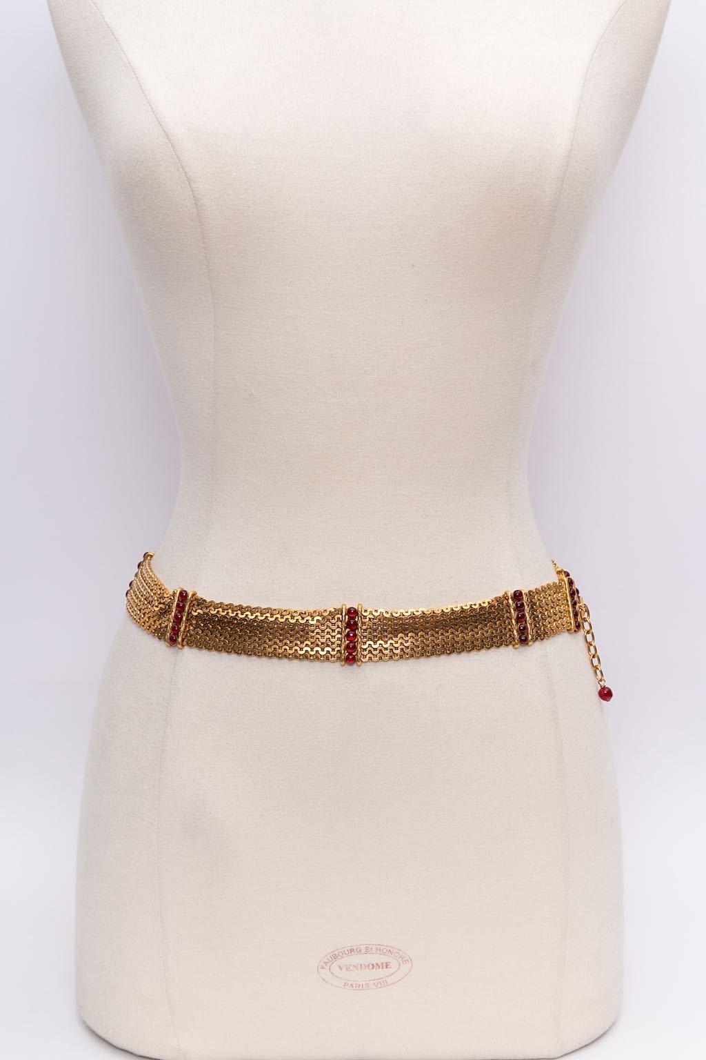 Ceinture en métal doré et pâte de verre Chanel Printemps 1996