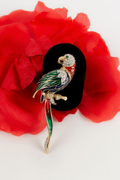 Broche "perroquet" 