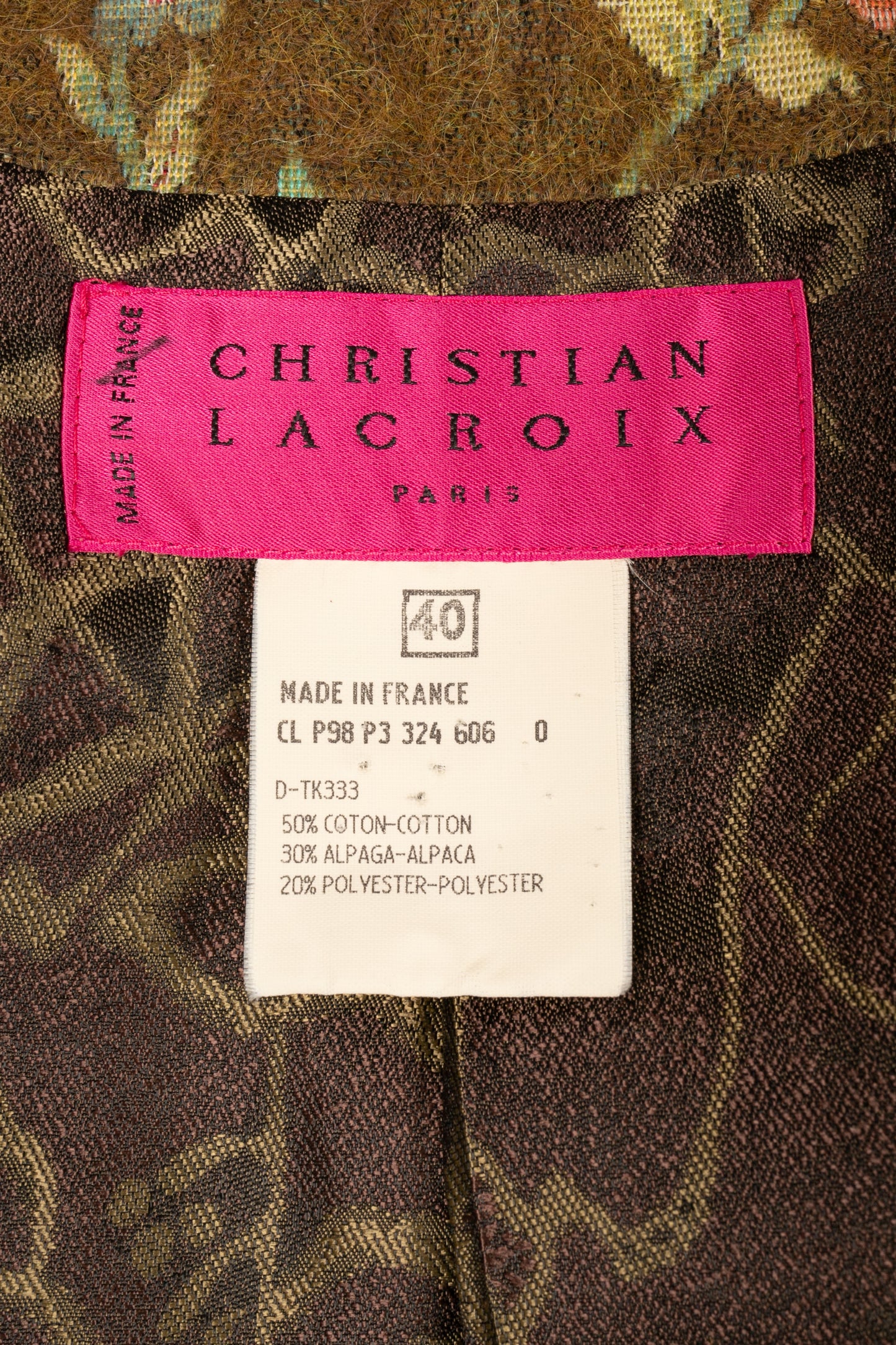 Veste fleurie Christian Lacroix