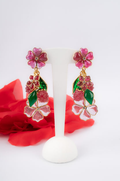 Boucles d'oreilles framboises Augustine