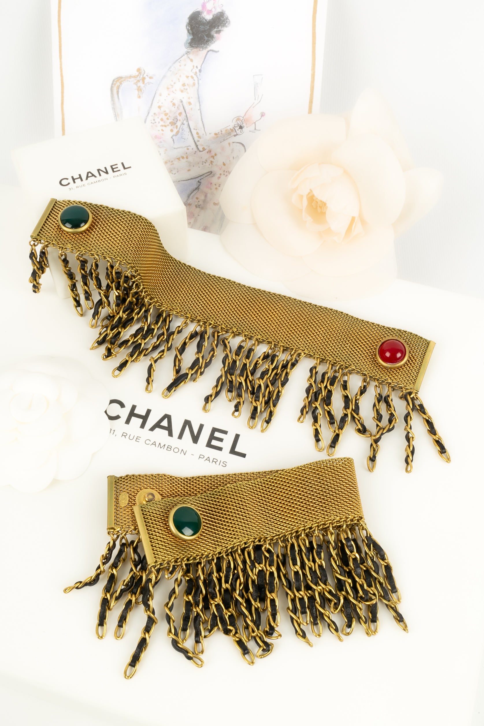 Chanel Paris CC Black Resin Earrings