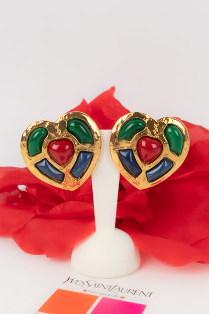 Boucles d'oreilles coeur Yves Saint Laurent