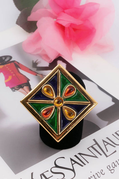 Broche multicolore Yves Saint Laurent