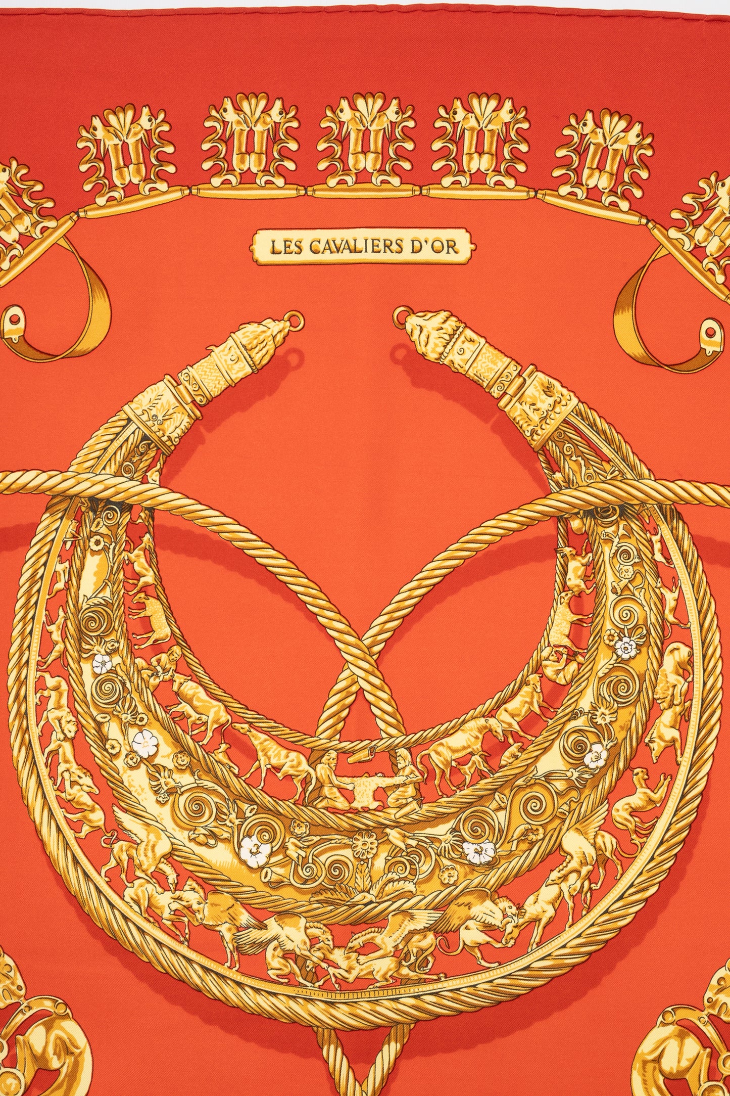 Foulard "Les cavaliers d'or" Hermès