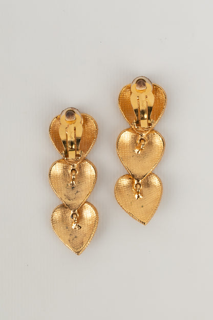 Boucles d'oreilles coeurs Yves Saint Laurent