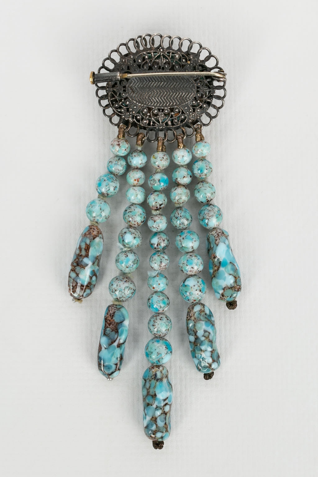 Broche ancienne turquoise