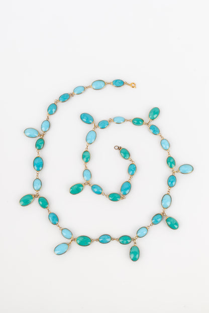 Collier en pâte de verre Gripoix