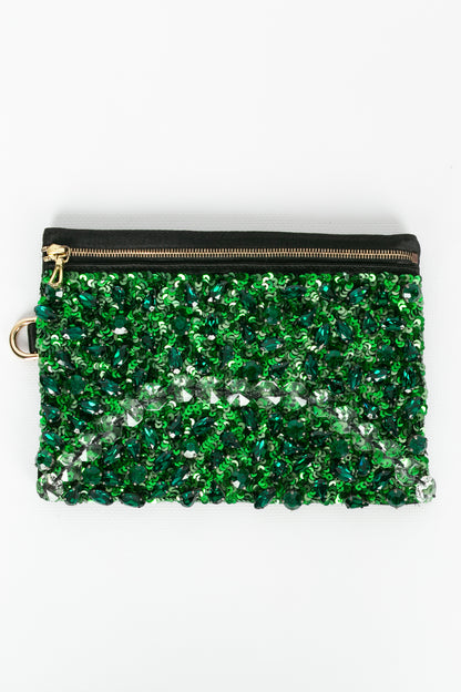 Pochette verte Lanvin