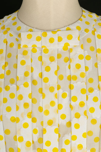 Blouse à pois vintage