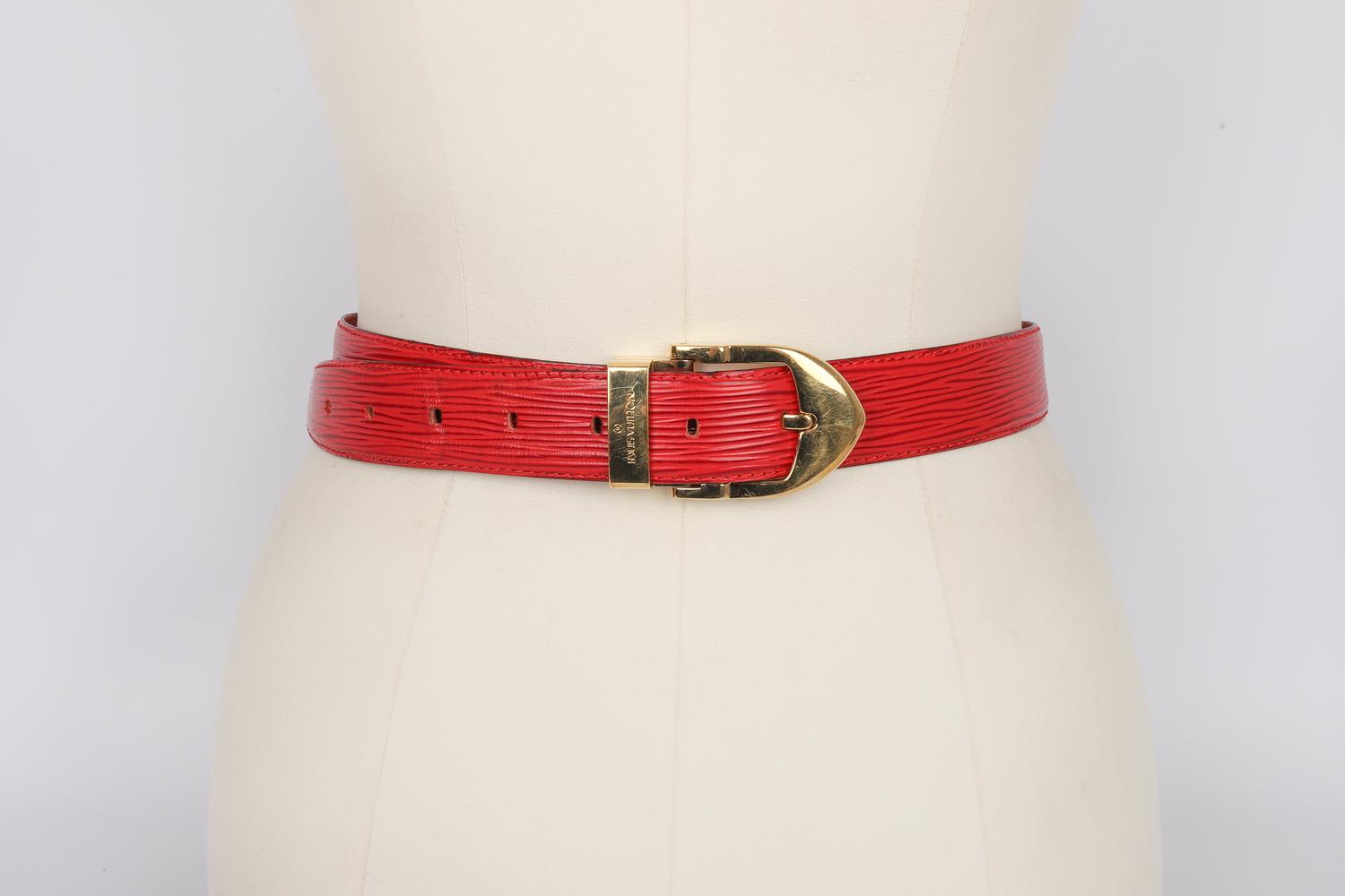 Ceinture lv cheap rouge