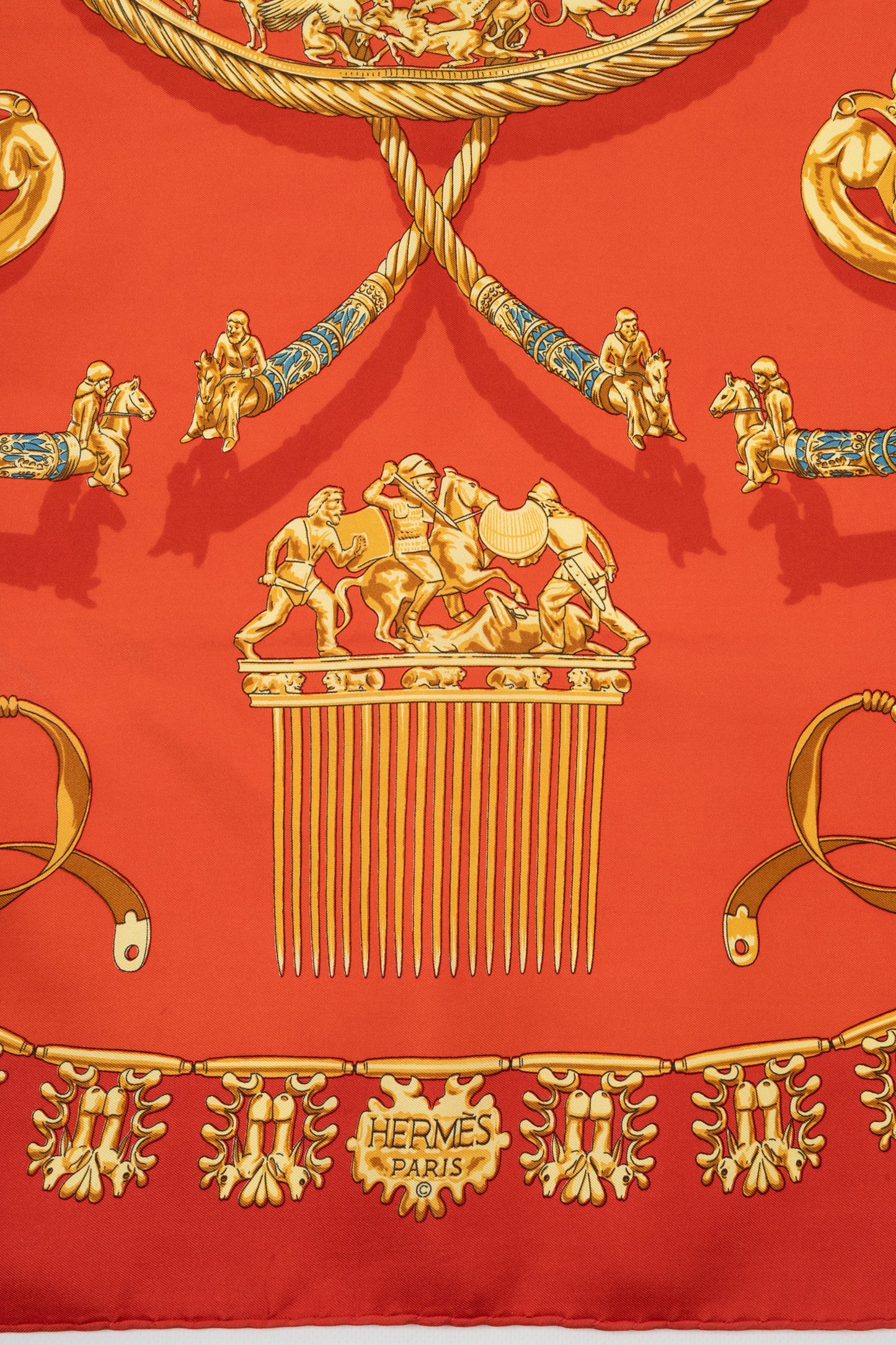 Foulard "Les cavaliers d'or" Hermès