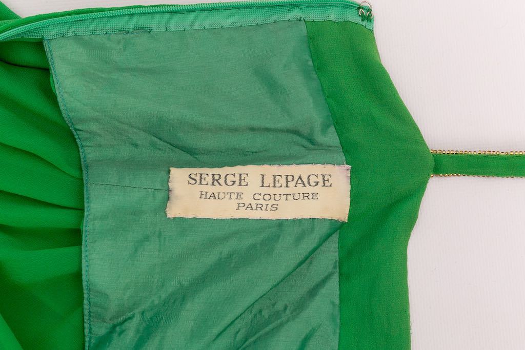 Robe en soie Serge Lepage Haute Couture