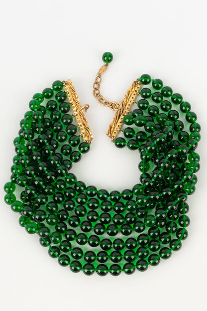 Collier de perles vertes Chanel