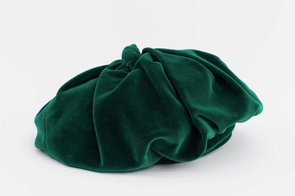 Béret en velours vert