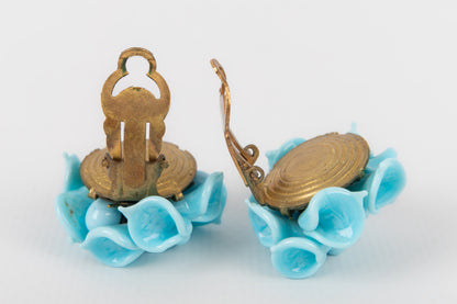 Boucles d'oreilles en pâte de verre Maison Rousselet