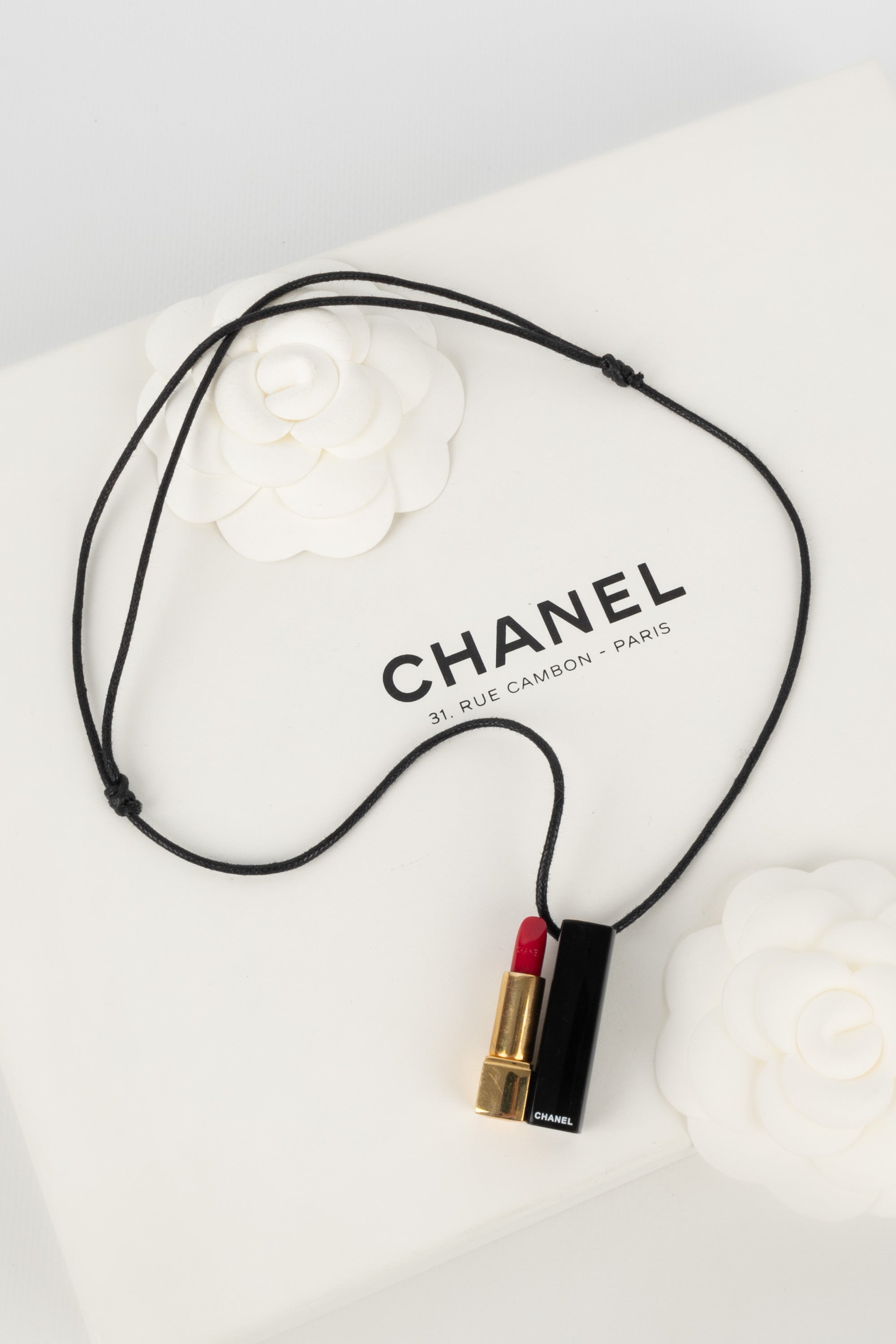 Chanel sale lipstick necklace