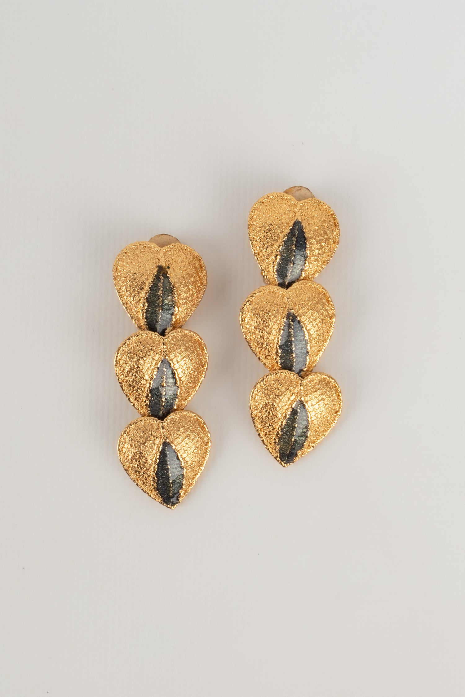 Boucles d'oreilles coeurs Yves Saint Laurent