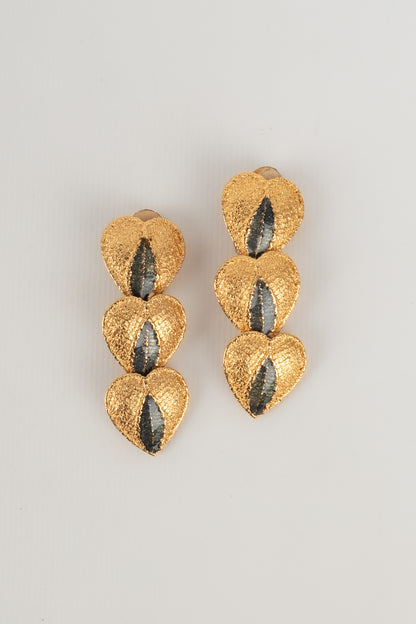 Boucles d'oreilles coeurs Yves Saint Laurent