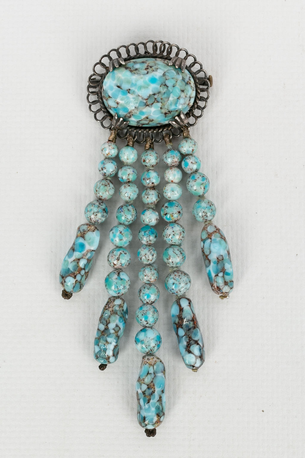 Broche ancienne turquoise