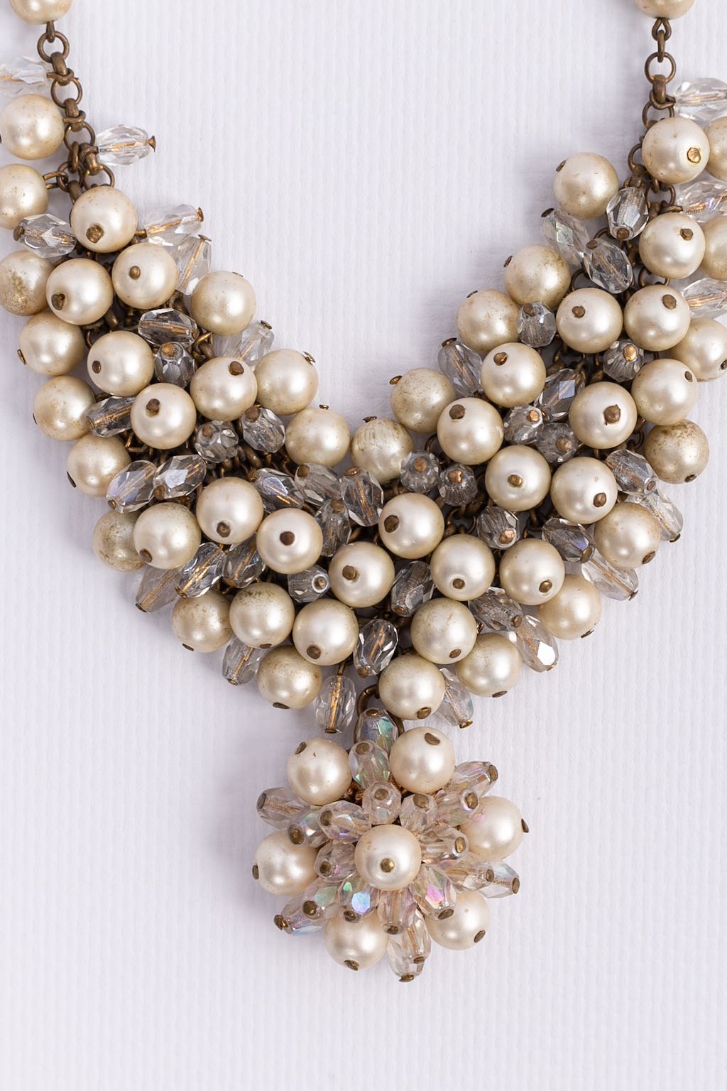 Chanel Vintage Metal Bead-Strand Collar Necklace