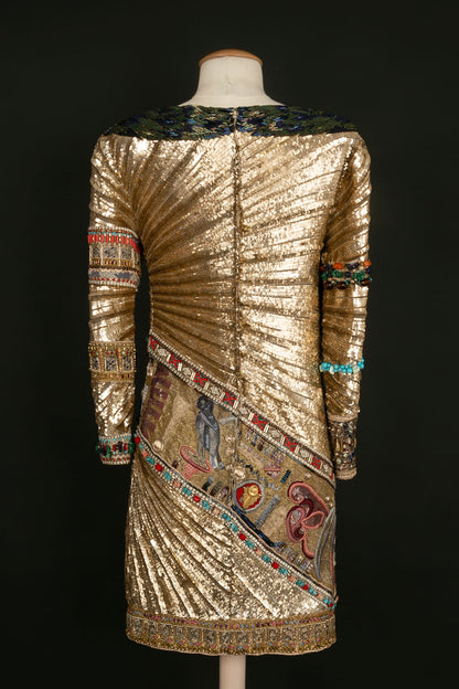 Robe dorée Louis Féraud Haute Couture