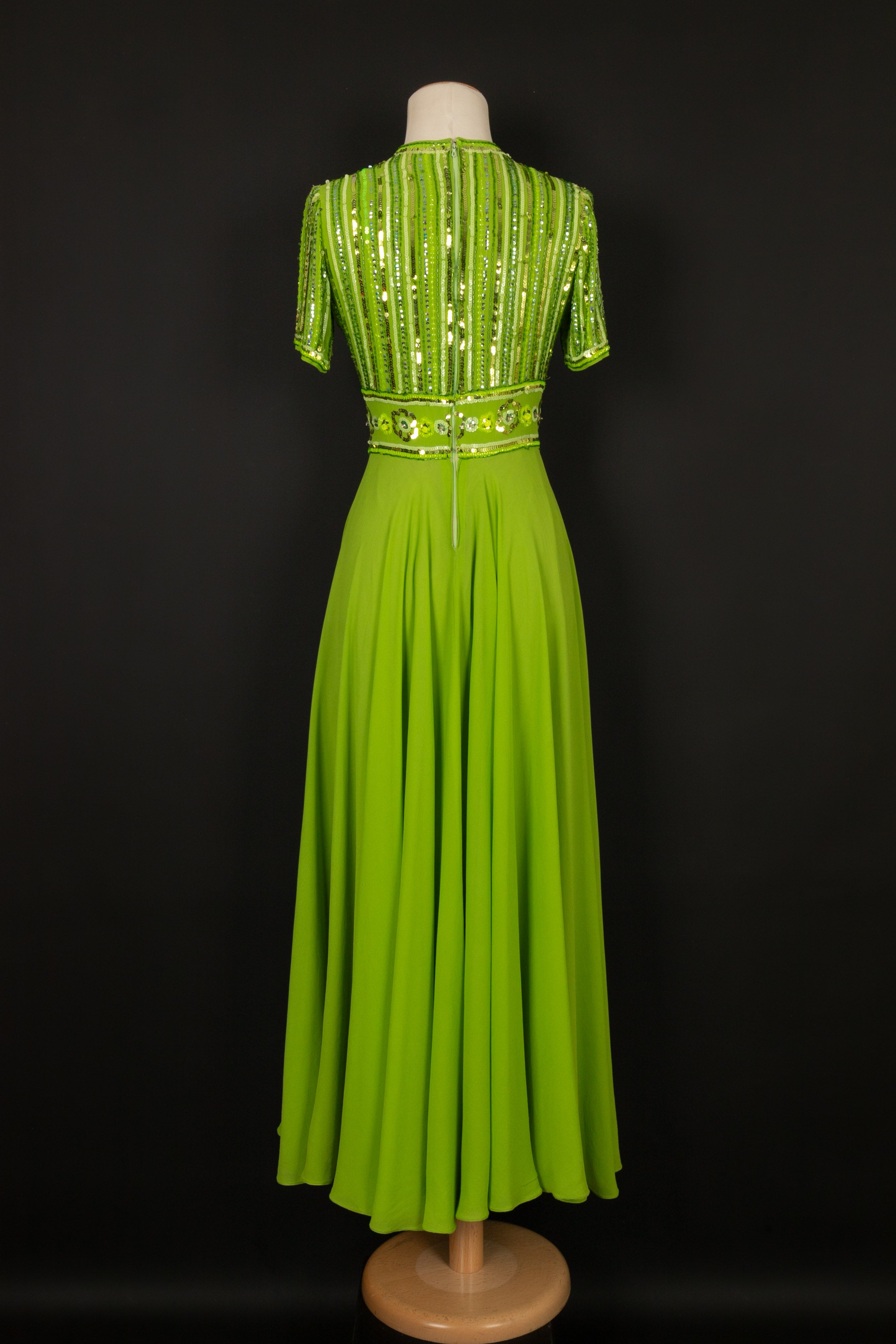 Carven green silk dress Les Merveilles De Babellou