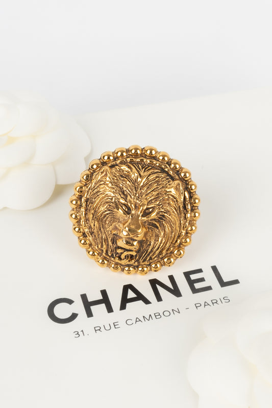 Broche tête de lion Chanel 1983
