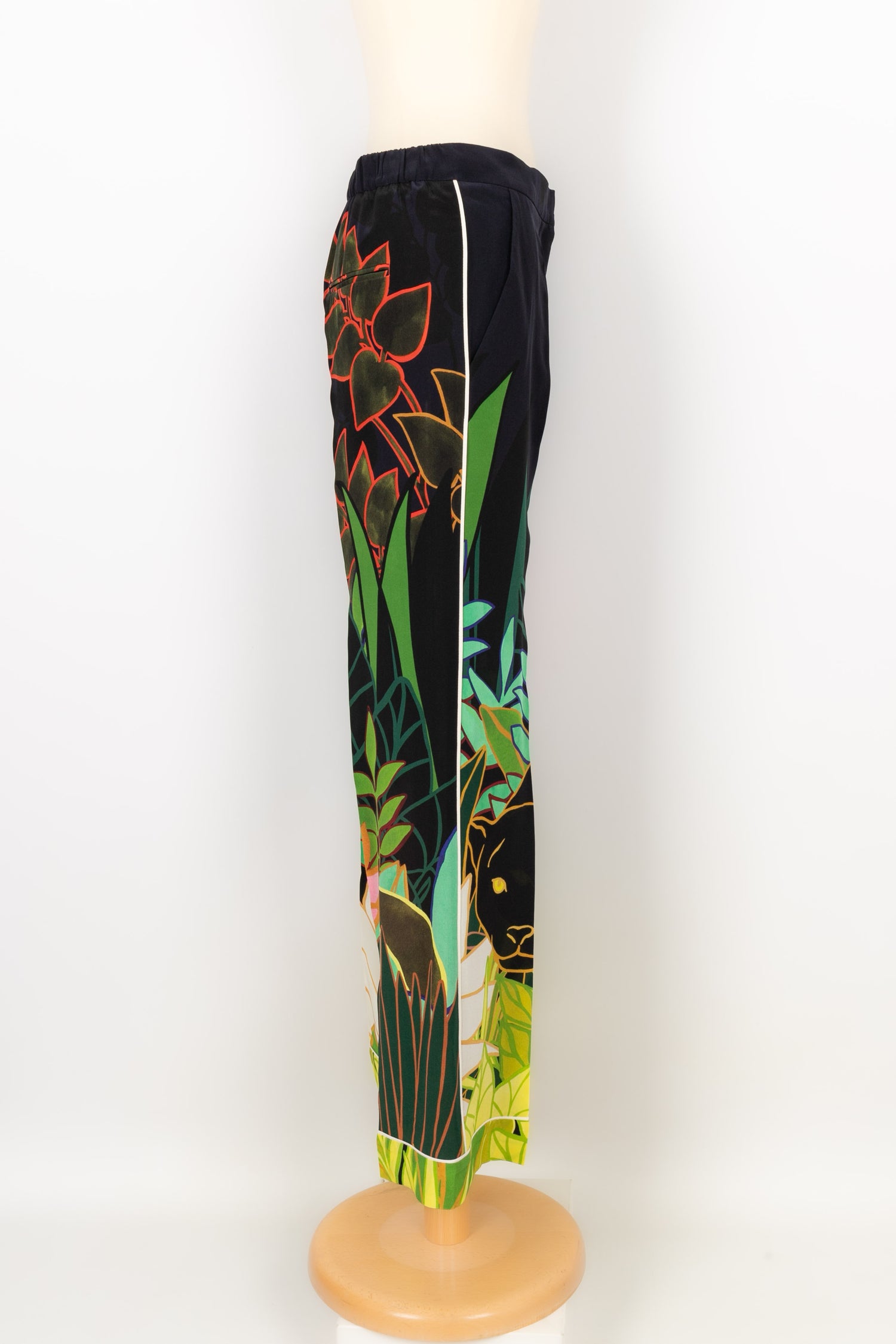 Pantalon en soie Valentino Printemps 2020