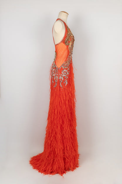 Robe à plumes Cavalli