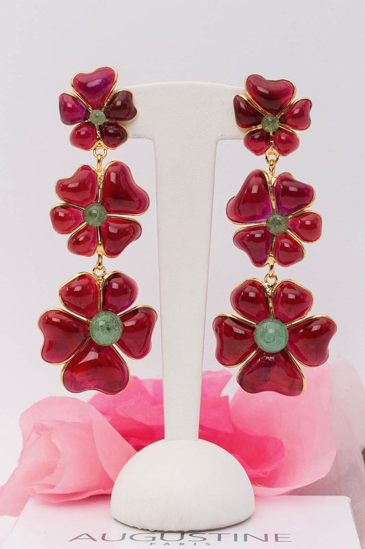 Boucles d'oreilles fleurs Augustine