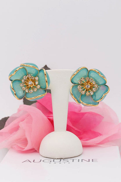 Boucles d'oreilles bleues Augustine