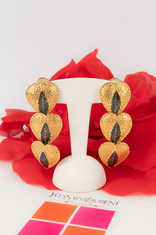 Boucles d'oreilles coeurs Yves Saint Laurent