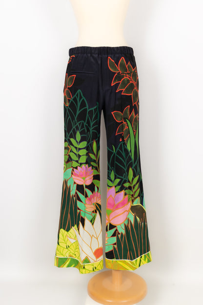 Pantalon en soie Valentino Printemps 2020