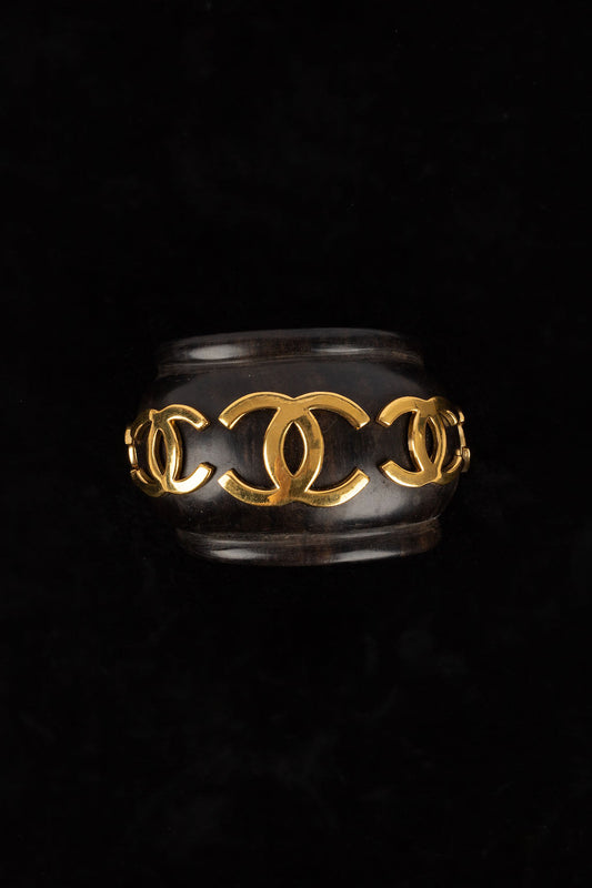 Bracelet en bois Chanel 1990s